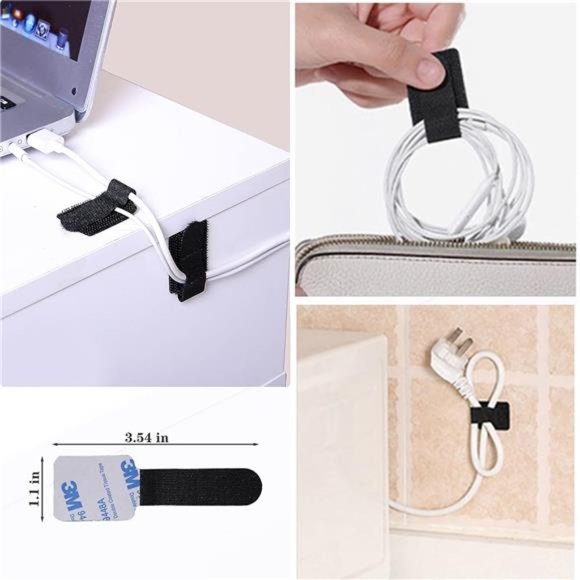 192PCS Cable Management Kit 4 Wire Organizer Sleeve,11 Cable Holder,35Cord Clips - Picture 6 of 7